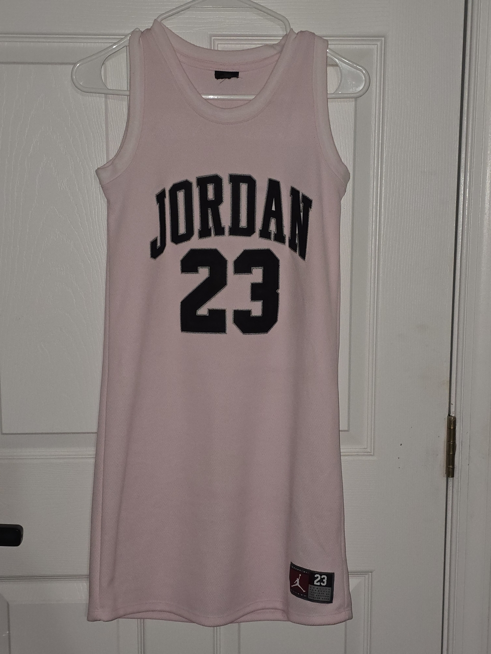Jordan Pink and Black '23' Sleeveless Kids Dress
